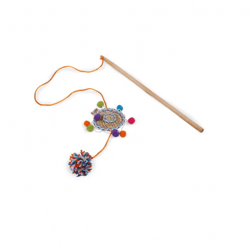 AFP Toy Whisker Fiesta Sombrero Wand with Catnip
